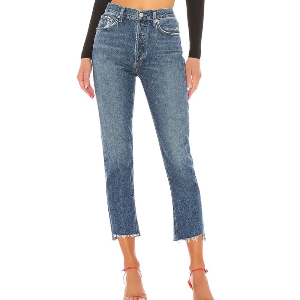 Agolde Jeans - Riley High Rise Straight Crop